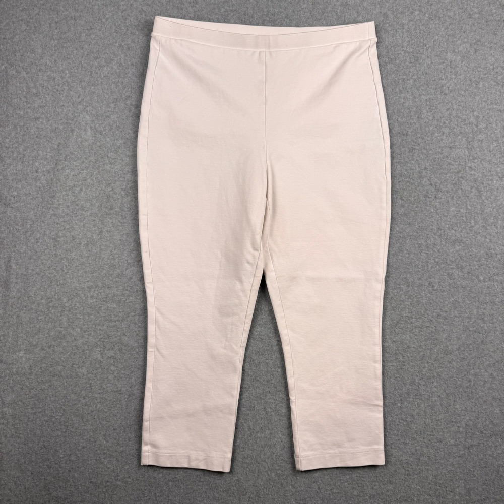 Chicos Pants Size 1 Womens Medium White Capri Fabulously Slimming Crop Stretch